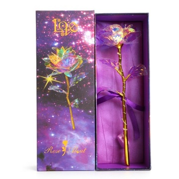 Идея подарка на конец года Вечная золотая роза учителю