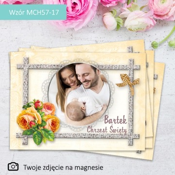 25 магнитов - Крестильная благодарность с фото