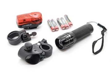 КОМПЛЕКТ ВЕЛОСИПЕДНЫХ ФОНАРОВ NEXELO LED 1 ВАТ/0,5 ВАТ