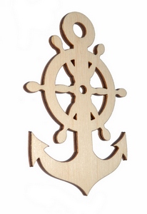 ZAWIESZKA KOTWICA 10cm drewno DEKOR DO DECO WS19