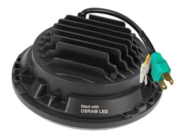 lampa LED chipy OSRAM 7 cali reflektor DRL chrom