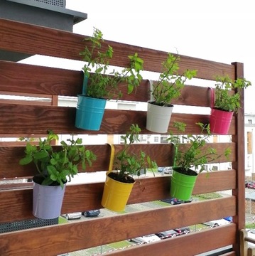 Кожухи металлические с ручкой, ушком, крючком, подвесные цветочные горшки, 10 см, набор 6 шт.