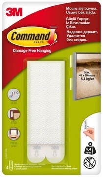 COMMAND 3M WĄSKIE RZEPY DO WIESZANIA 5,4KG 17207