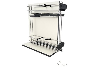 ДВУХЯРОВАЯ ГРУЗОВАЯ КОРЗИНА 150 мм БЕСШУМНОЕ ЗАКРЫВАНИЕ ИТАЛЬЯНСКИЙ СПРАВА