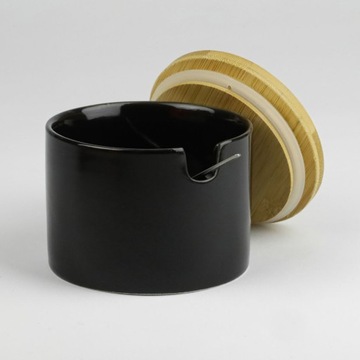 ФАРФОРОВАЯ САХАРНИЦА С КРЫШКОЙ-ЛОЖКОЙ PRIMA DECO САХАРНИЦА