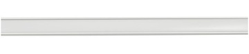 Профиль для анодированной светодиодной ленты поверхностного монтажа длиной 2 м с опаловым плафоном + 4 торцевых заглушки