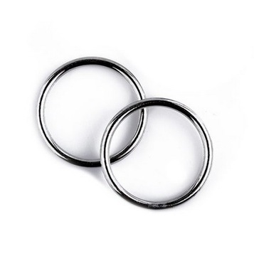 Kółko metalowe 4CM LUX torba pasek srebrne 2SZT