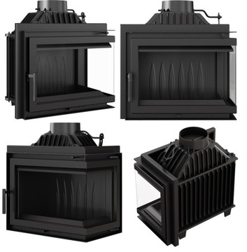 Каминная топка ЭКО правая, аксессуары GRID пластины