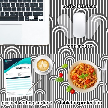 Защитный коврик для стола 120х60 Линии Круги Гипноз