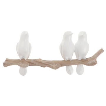 3D Resin Birds Craft Art Wall Hook Rack 3 Birds