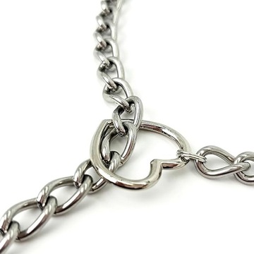 Heart Slip Chain Necklace, Heart O-Ring Slip Chain Necklace For Women,
