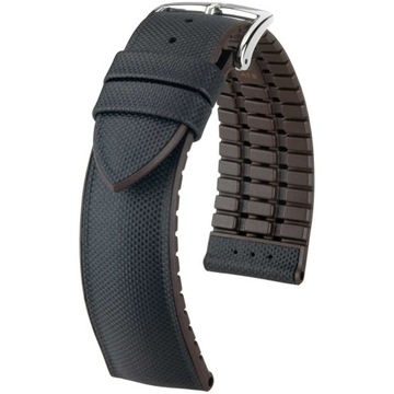 Czarno-brązowy pasek skórzany 20 mm HIRSCH Arne