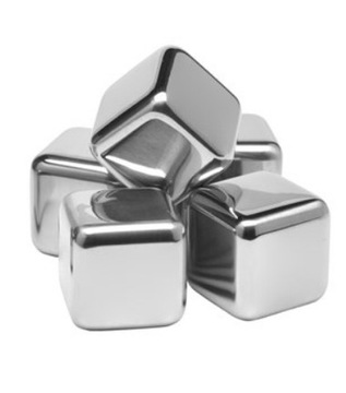 НАБОР СТАЛЬНЫХ КУБИКОВ ЛЬДА ДЛЯ ОХЛАЖДАЮЩИХ НАПИТКОВ, 4 шт.