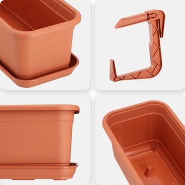 БАЛКОННЫЙ ЯЩИК, ЦВЕТОЧНЫЙ ВАЗ 80см С РУЧКАМИ