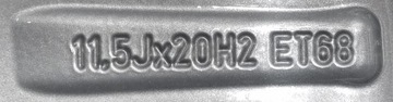 4× DISK HLINÍK PORSCHE OE 11.5" X 20" 5X112 ET 68