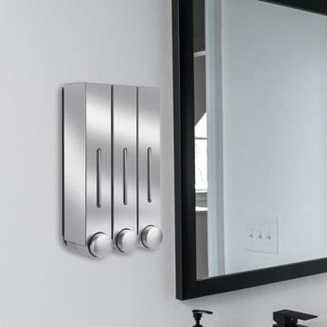 2x Серебряный двойной тройной дозатор мыла