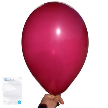 BALONY bordowe urodzinowe balon BORDO pastelowe GEMAR PARTY 10