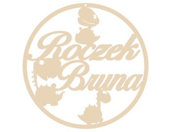 Obręcz koło łapacz snów Roczek chłopca Imię 30cm