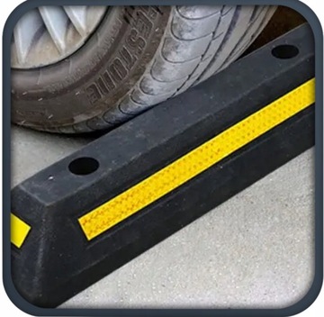 СТОПОР ПАРКОВОЧНОГО КОЛЕСА ГАРАЖНЫЙ РЕЗИНОВЫЙ СЕПАРАТОР Отбойника