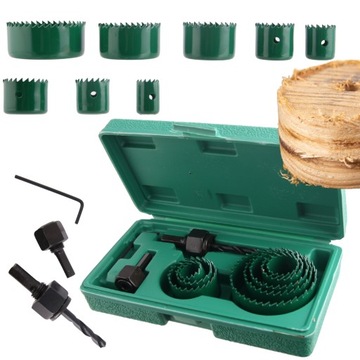 ПРОФЕССИОНАЛЬНЫЕ КОРОНКИ ДЛЯ ДЕРЕВА, 8 ШТ, НАБОР КОРОНОК, диаметр 19-63 мм