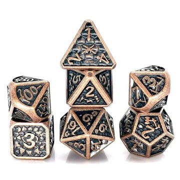 TÚRIN TURAMBAR ZESTAW 7 METALOWYCH KOŚCI RPG