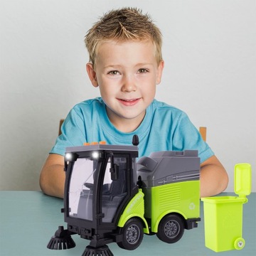 ГРУЗОВИК МУСОРОВОЗ АВТОМОБИЛЬНАЯ ПОДМЕТАТЕЛЬНАЯ МАШИНА СВЕТОДИОДНЫЕ ФОНАРИ ДЛЯ ДЕТЕЙ