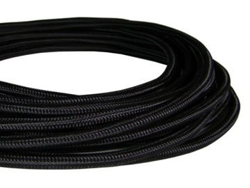 Przewód w oplocie czarny kolorowy kabel do lampy