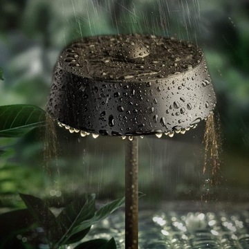 Bezprzewodowa lampa stołowa LED do sypialni, przenośna lampka nocna czarna