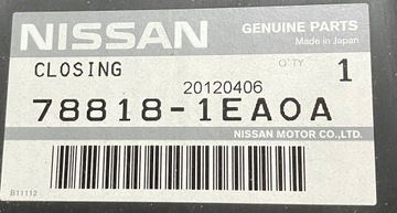 PODBĚH ZADNÍ PRAVÉ NOVÉ OEM NISSAN 370Z