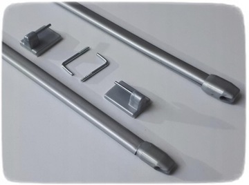 MINI KARNISZ 2 sztuki ZAZDROSTKI biały 100-180 cm