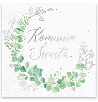 Serwetki komunijne Pierwsza Komunia 10 sztuk papierowe