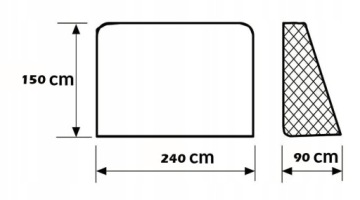 ФУТБОЛЬНЫЕ ТРЕНИРОВОЧНЫЕ ВОРОТА 240x150x90СМ СИНИЕ
