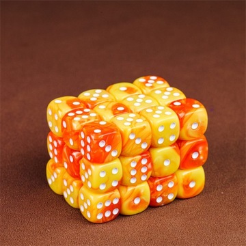 ZESTAW 5 KOSTEK K6 RPG CZERWONA PLAGA 1,6 CM