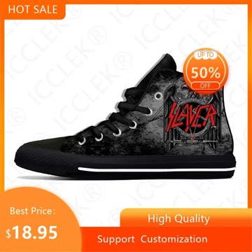 wysokie buty płócienne Slayer Heavy Metal zespół rockowy Horror straszny mo