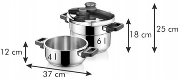 СКОРОВАРКА TESCOMA 4+6 Л СТАЛЬНАЯ СКОРОВАРКА