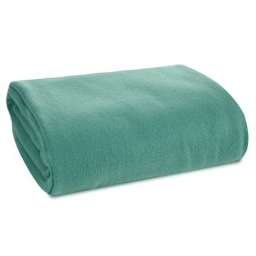 Koc polarowy 150x200 zielony miękki, przyjemny