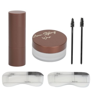 Набор пудровых штампов для бровей с 2 ​​кисточками и 20 трафаретами RS