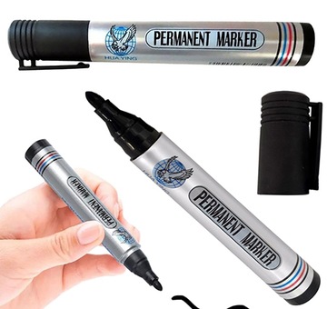 MARKER PERMANENTNY PISAK FLAMASTER MAZAK OKRĄGŁY CZARNY WODOODPORNY MOC