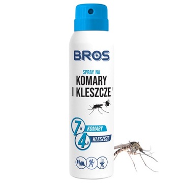 Spray na Komary Kleszcze Meszki 90ml Skuteczna Ochrona Przed Owadami Bros