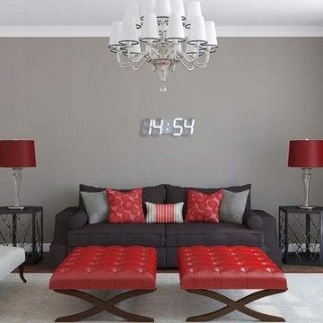 3D светодиодные цифровые часы настенный декор Светящаяся ночь