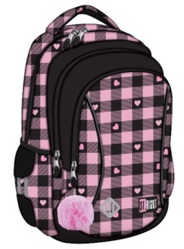 Рюкзак 3 секційний BP26 рожевий CHECKERED