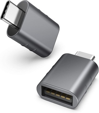 Adapter USB na USB C przejściówka szara
