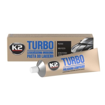 Lekkościerna pasta polerska K2 Turbo Tempo 120g / Alkotest w zestawie !