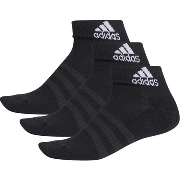 ADIDAS SKARPETY ŚREDNIE ANKLE r.40-42 CZARNE 3PAK