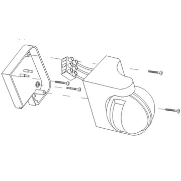 НАСТЕННЫЙ ДАТЧИК ДВИЖЕНИЯ СУМЕРКИ PIR НАРУЖНЫЙ СВЕТОДИОД