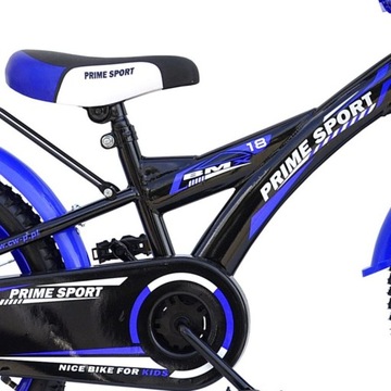18-дюймовый велосипед PRIME BMX Sport ЧЕРНЫЙ/Синий глянцевый