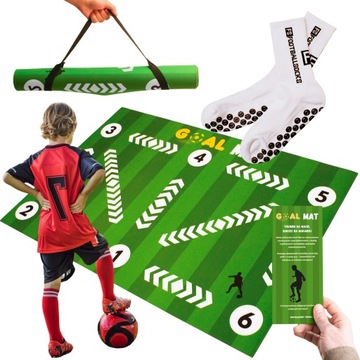 GOAL MAT Mata do Piłki Nożnej Treningu Piłkarskiego TRENINGOWA + SKARPETKI