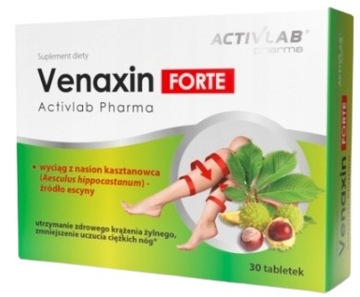 Venaxin FORTE Obrzęki ciężkie nogi 30kaps. KASZTAN