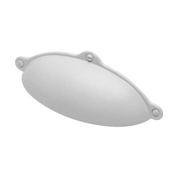 Uchwyt meblowy Muszla biały 64mm retro