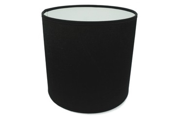 Abażur Premium Owal PCV Welur Czarny 26x26x20 cm